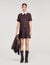 Printed satin-effect mini dress