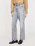 Low-waisted straight-leg jeans