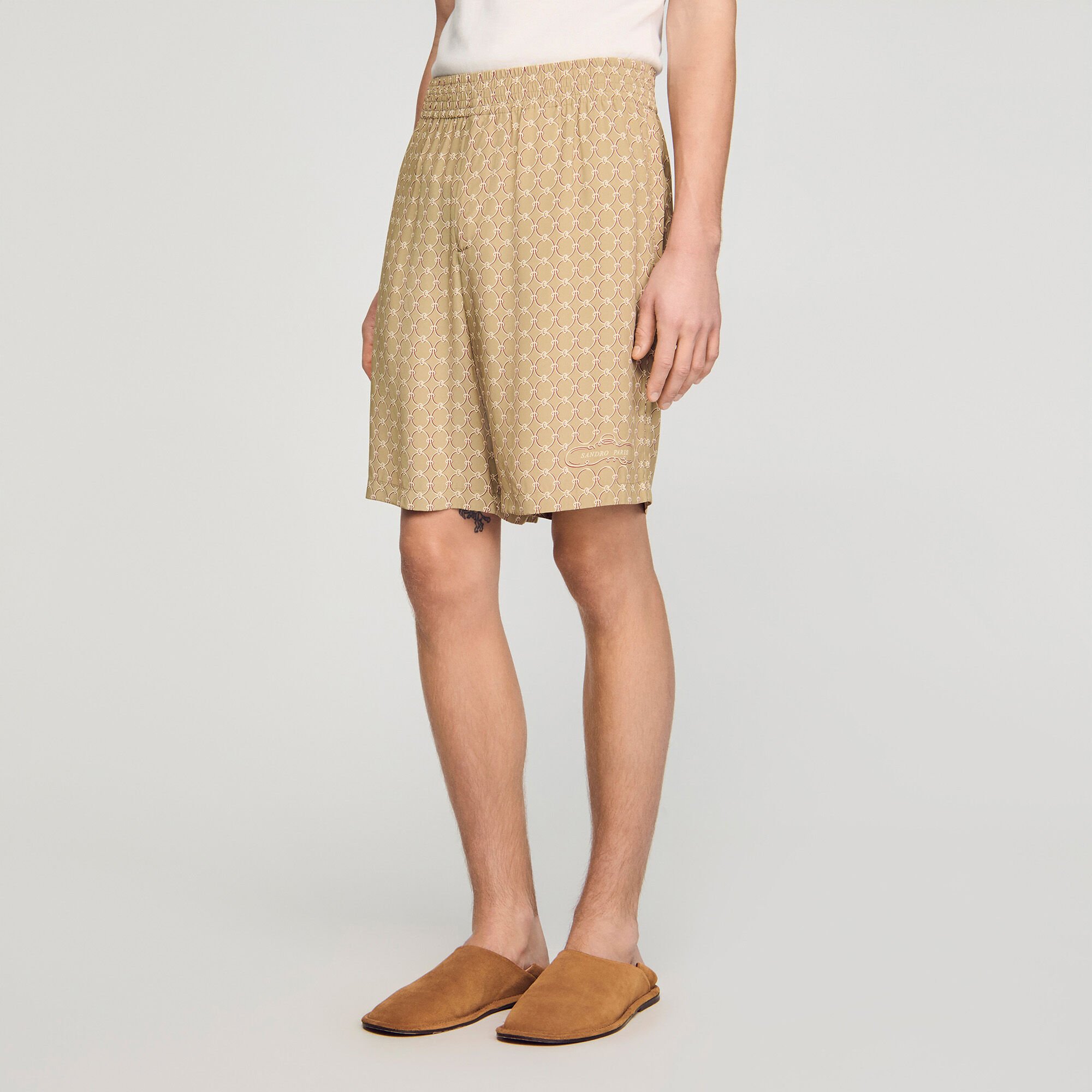 Link print flowy shorts