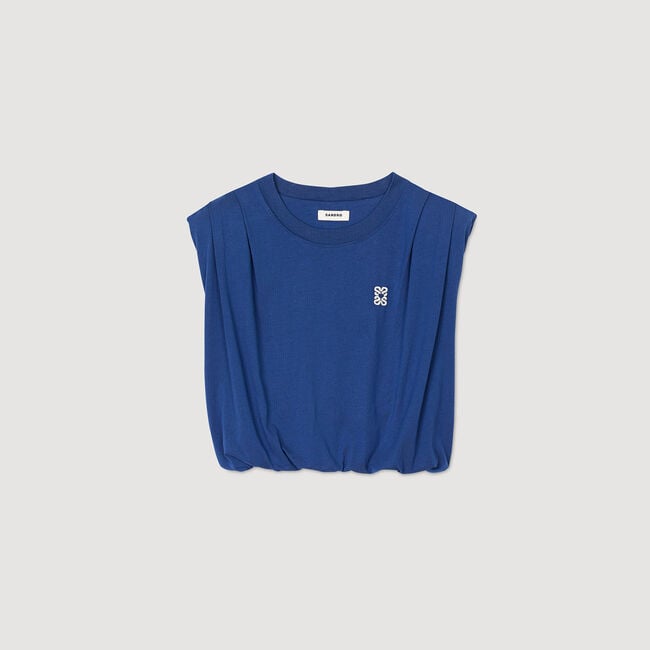 Short draped T-shirt
