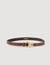 Slim leather belt