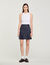 Pleated denim skirt