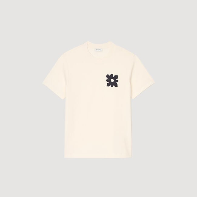 T-shirt with flower detail