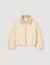 Puffer jacket with shearling collar