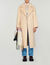 Double-breasted wool trench coat