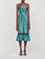 Printed satin midi dress