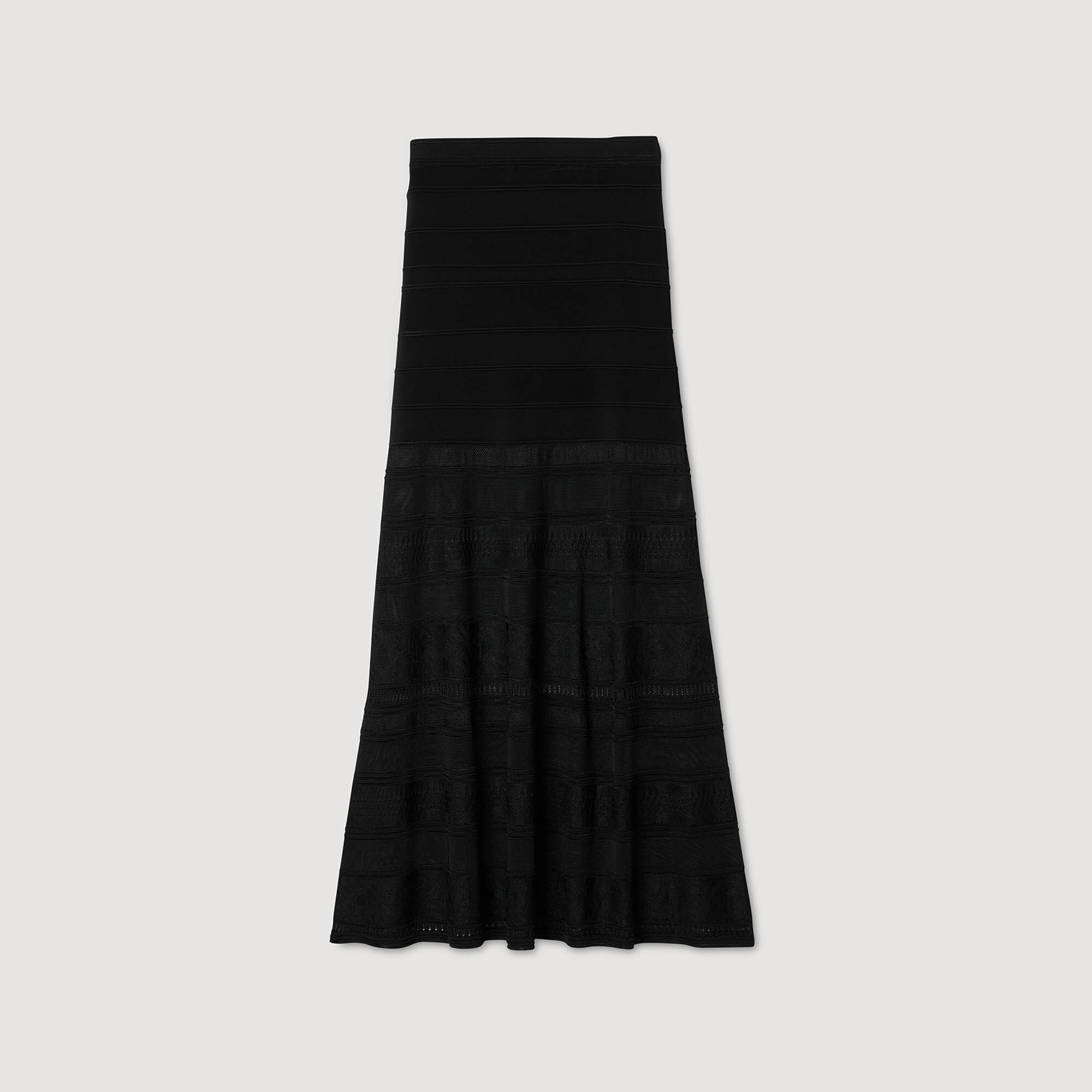 Maxi decorative knit skirt