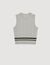Sleeveless cropped cable knit sweater