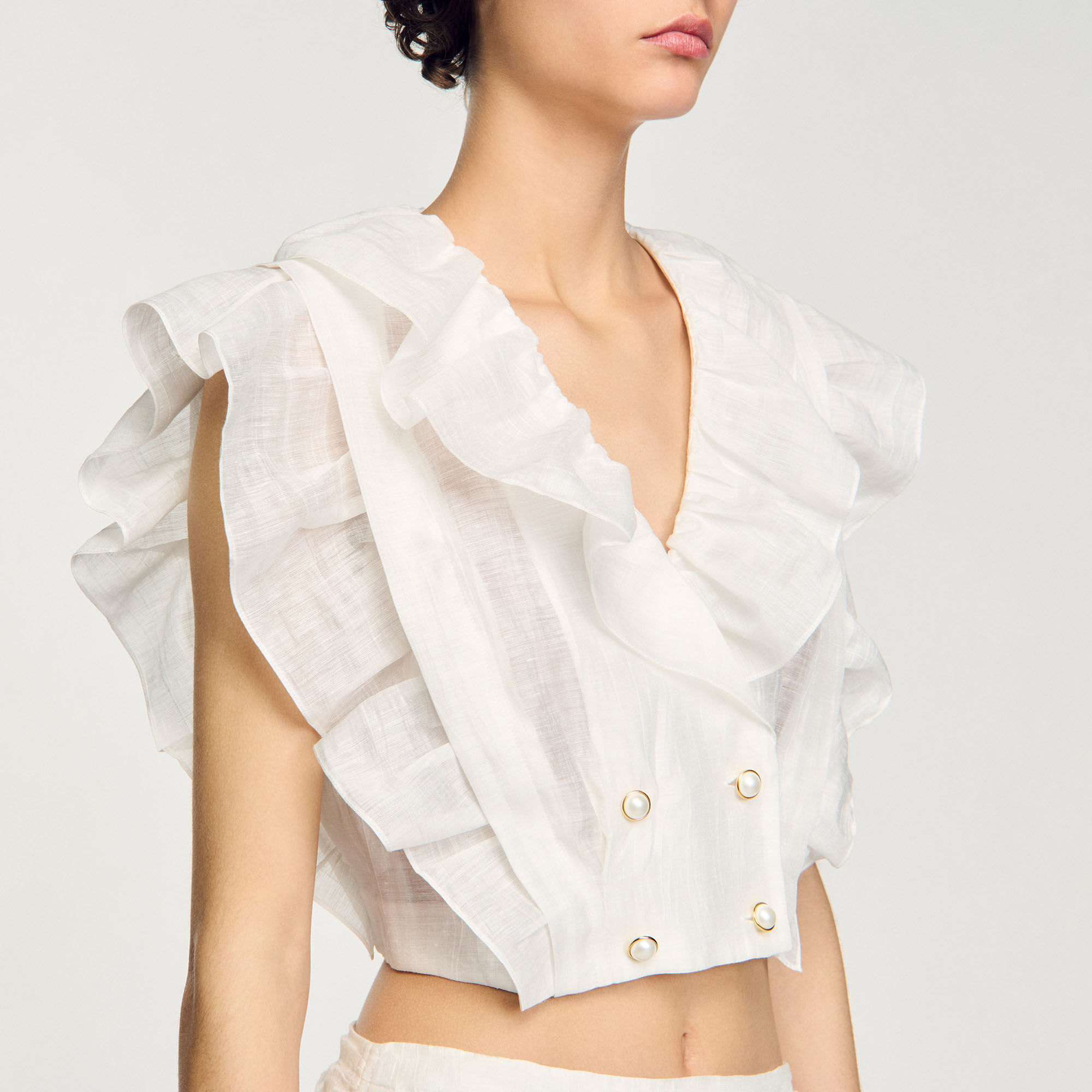 Ruffled crop top