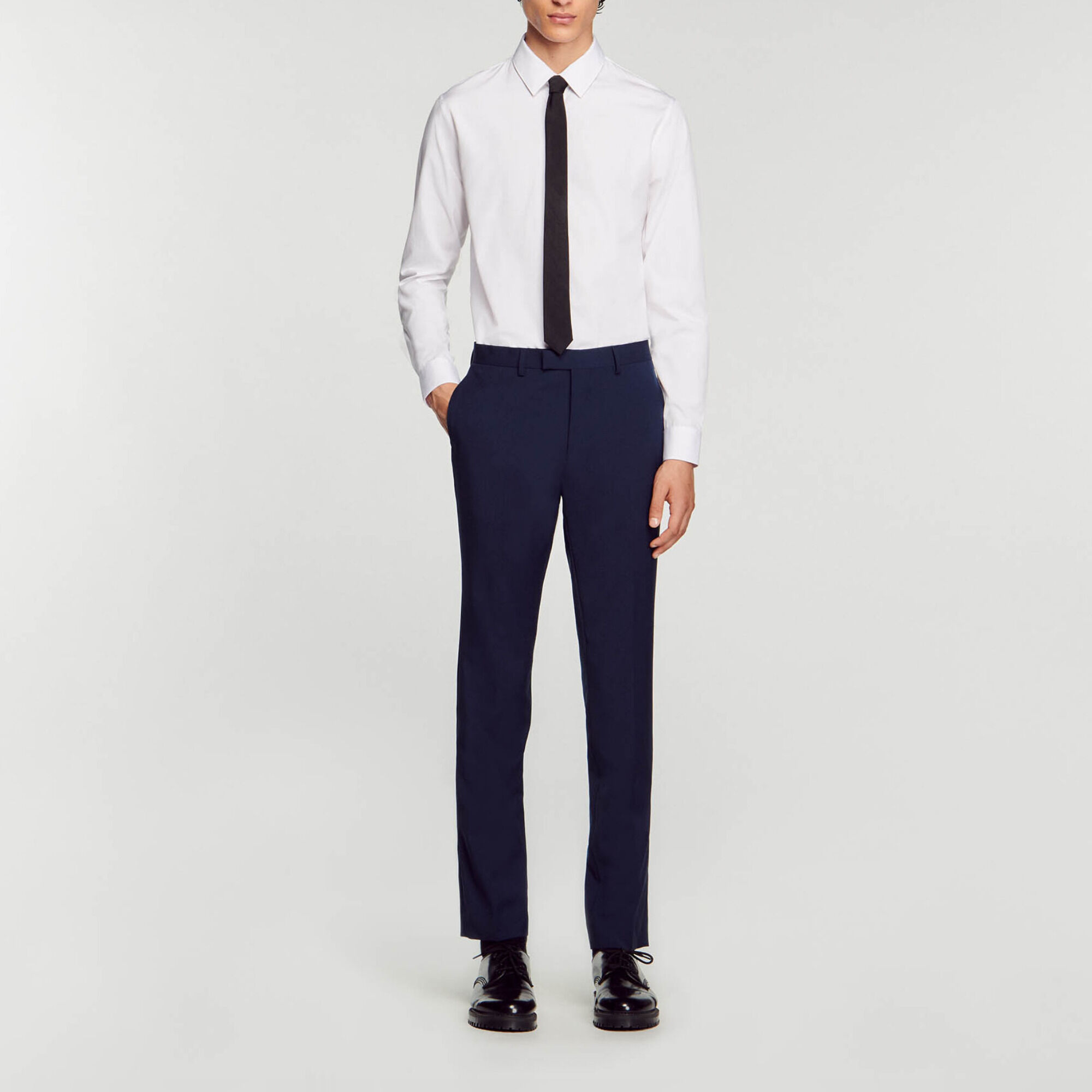 Virgin wool suit trousers