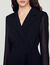 Dual-material long-sleeved dress