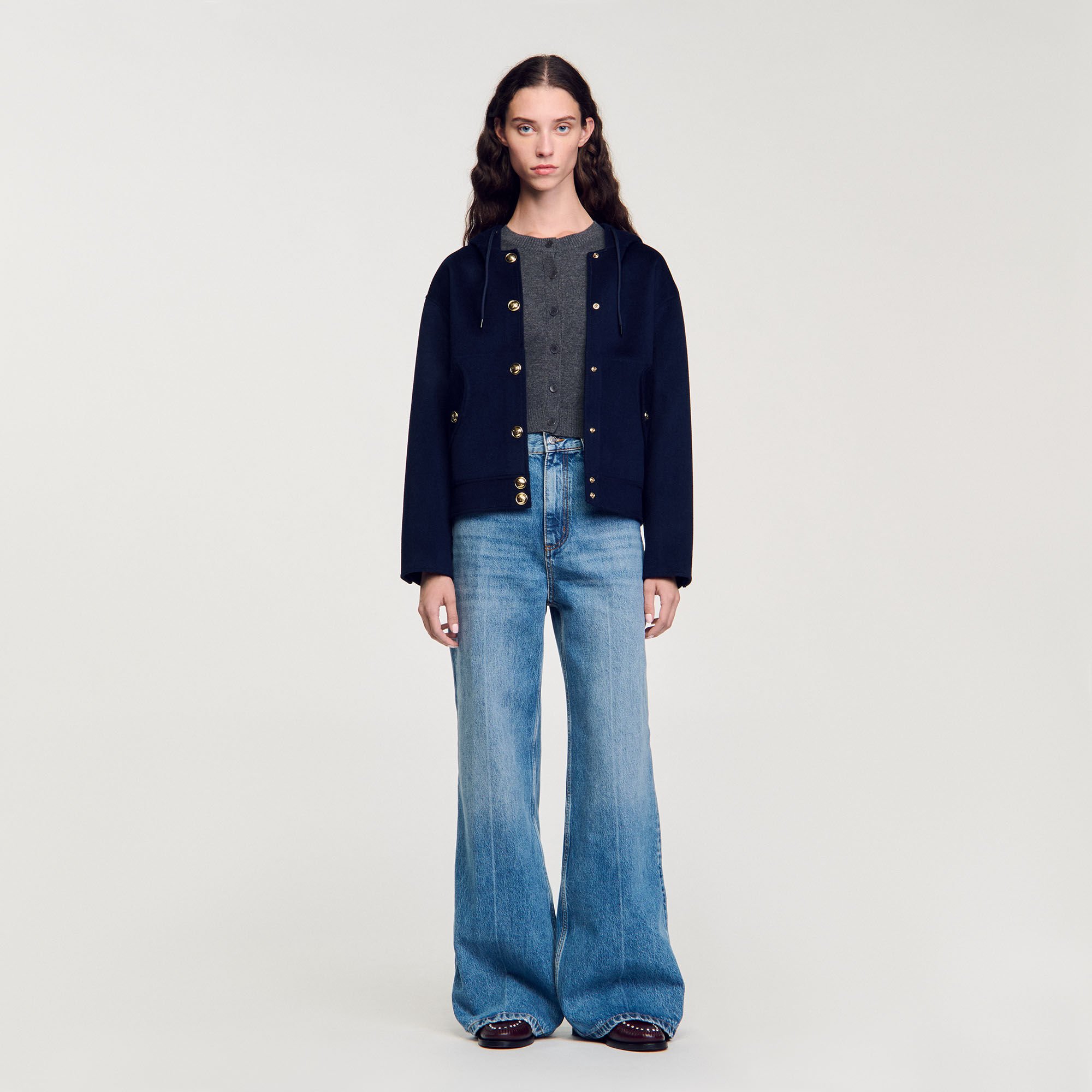 Double-faced wool coat