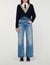 Contrast V-neck jumper
