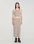 Maxi two-tone knit skirt