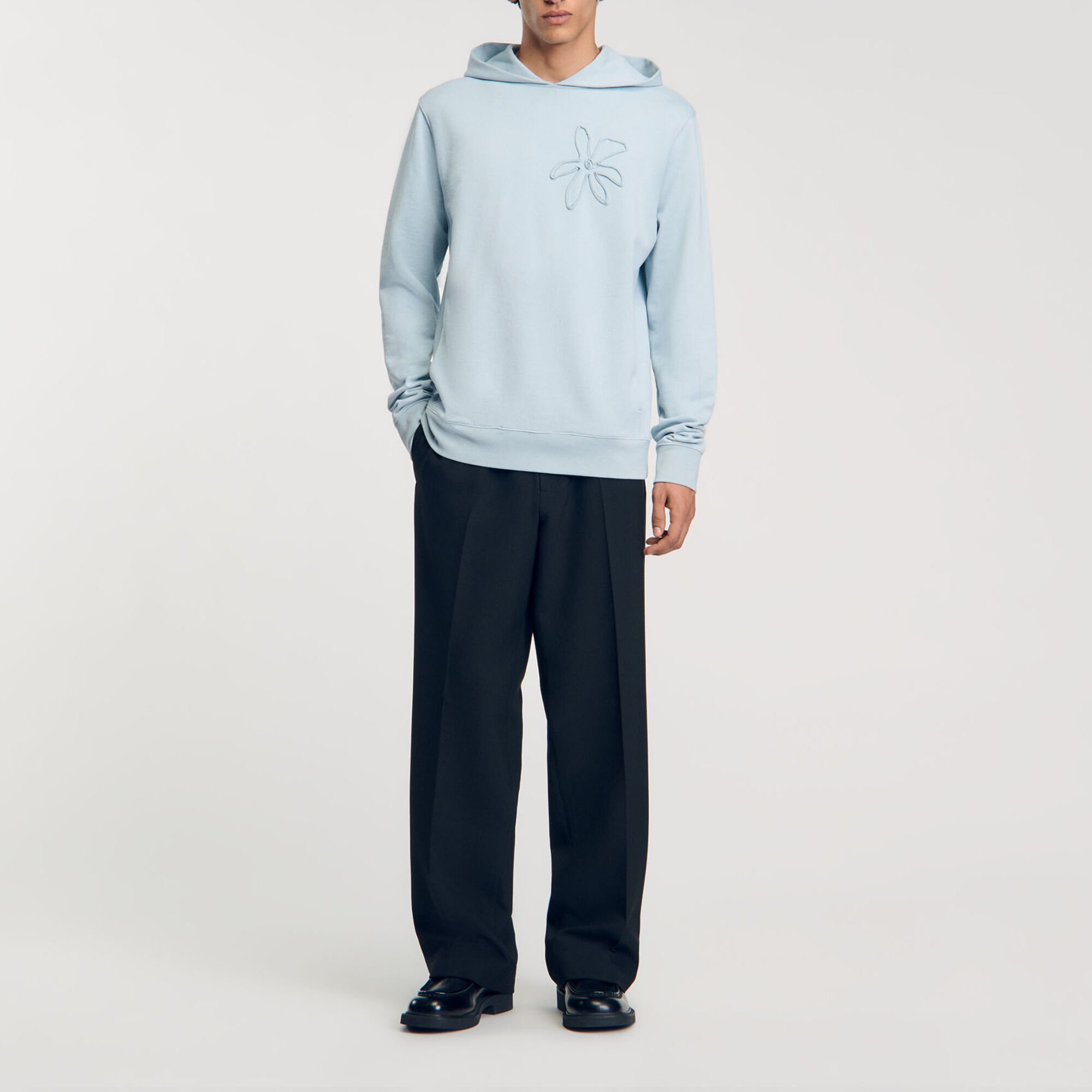 Sandro サンドロ Reconstituted leather cardholder black / gray for Men | Sandro Paris