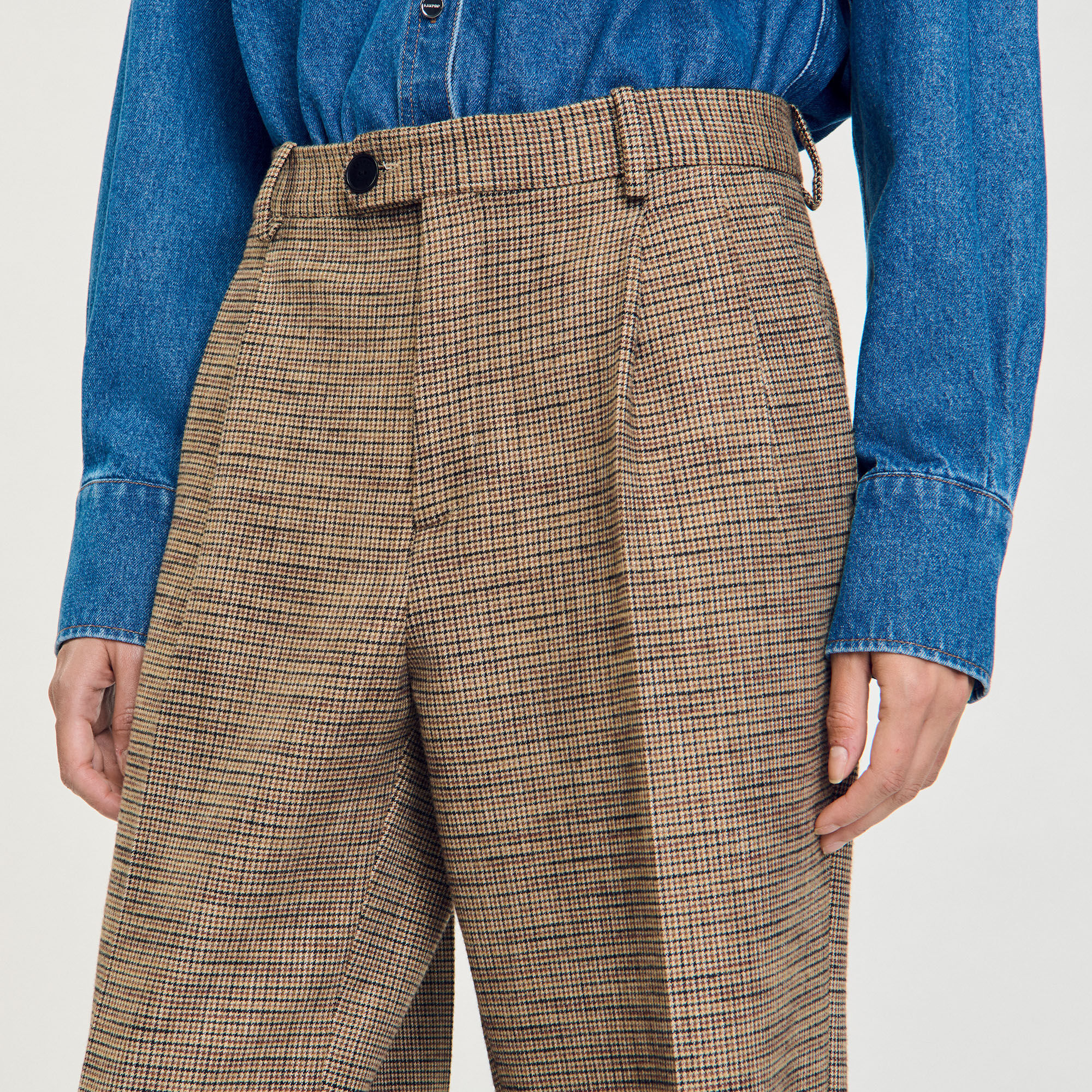 Micro houndstooth trousers