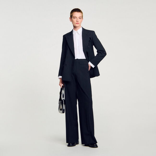 Striped suit jacket