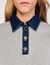 sweater with denim collar