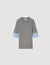 Sweater with contrast short sleeves