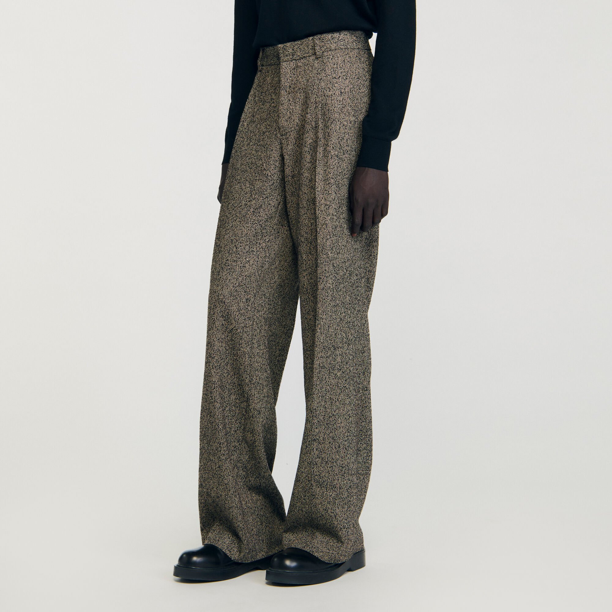 Wide-leg suit trousers