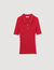 Rib knit polo shirt