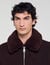 Wool aviator jacket with shearling