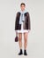 Long distressed leather jacket