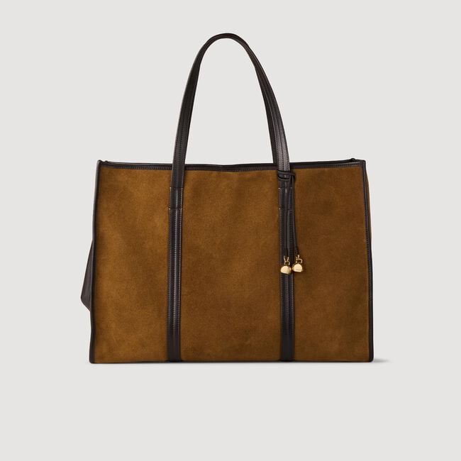 Suede tote bag
