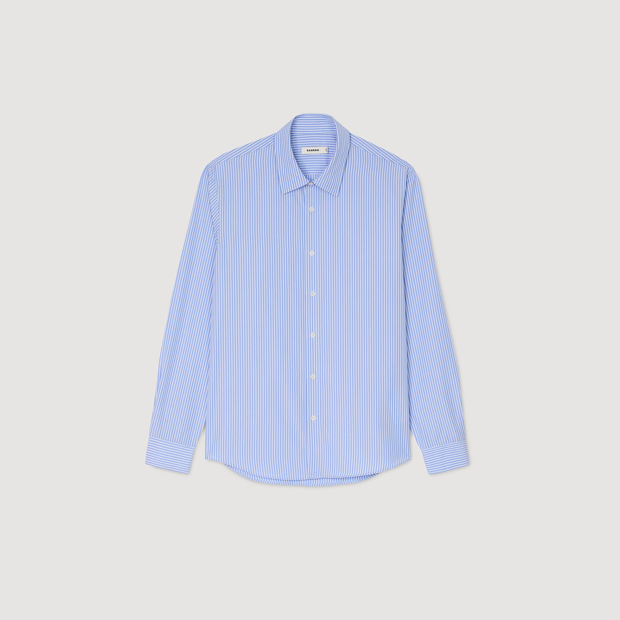 Striped shirt blue for Men | Sandro Paris