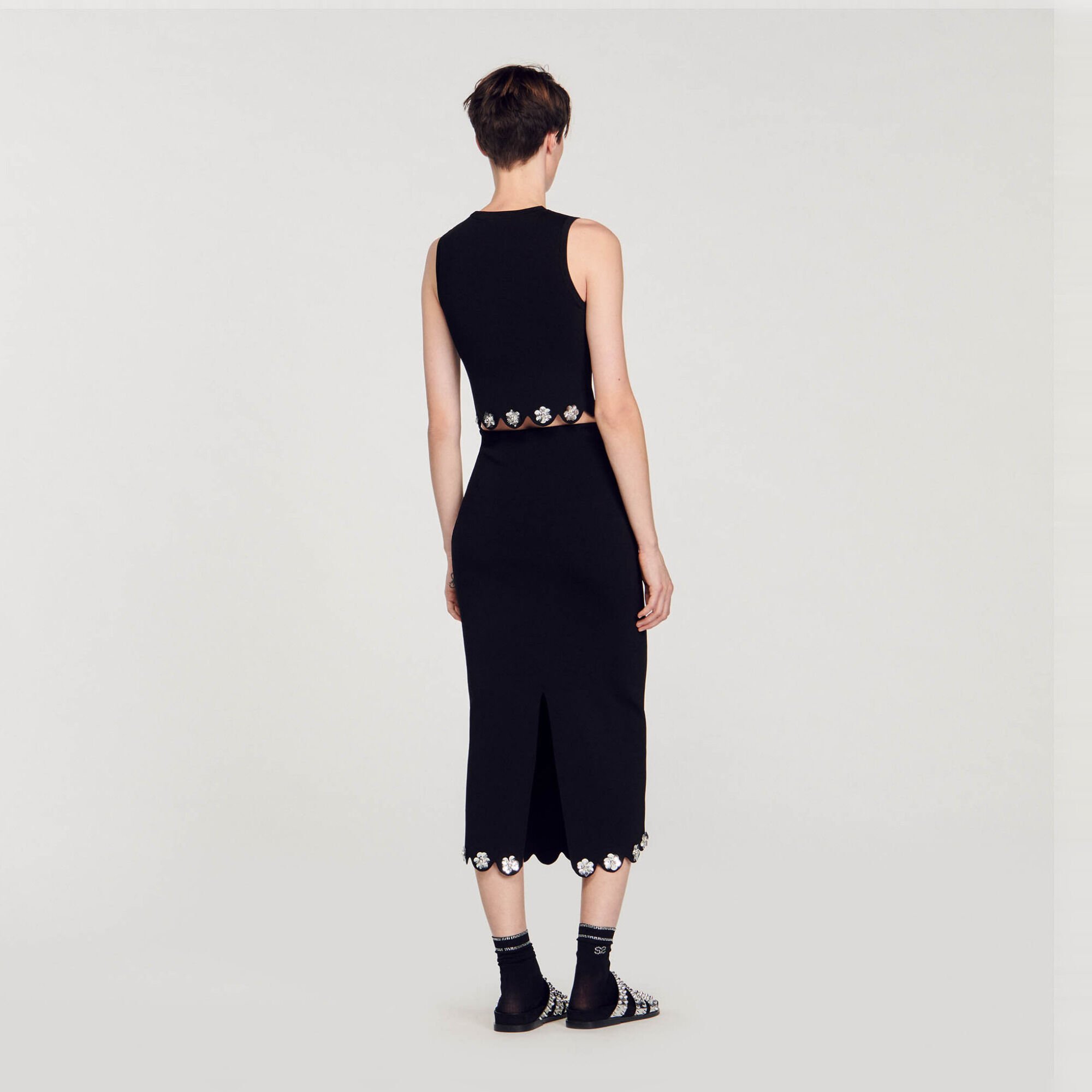 Long knit skirt