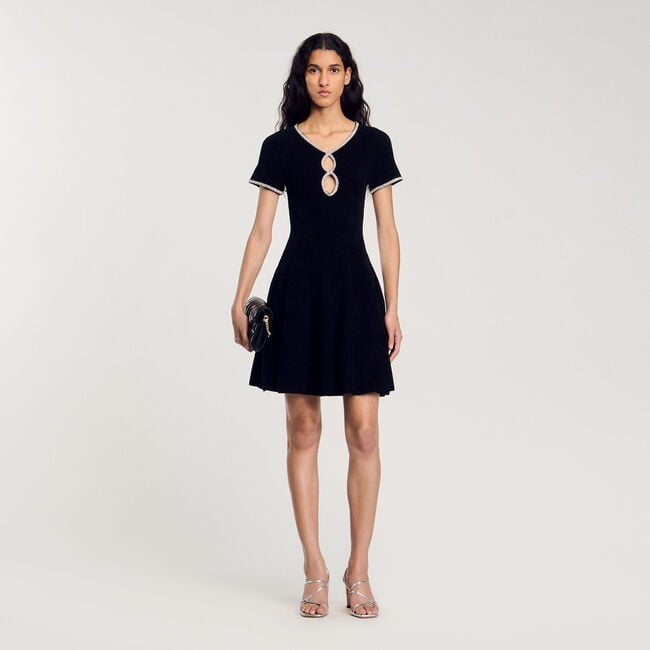 Rhinestone velvet dress