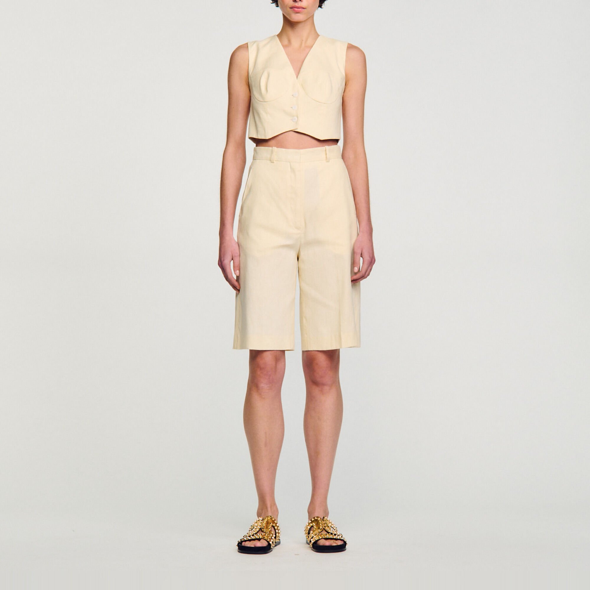 Straight-leg Bermuda shorts
