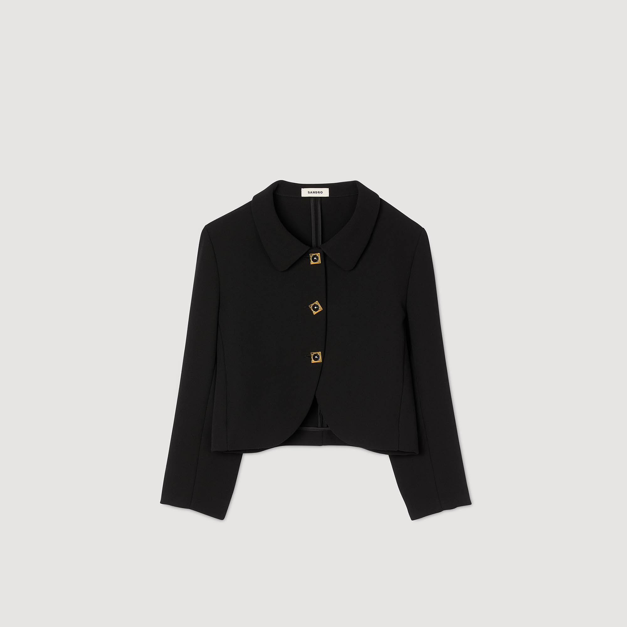 Cropped jacket with decorative buttons