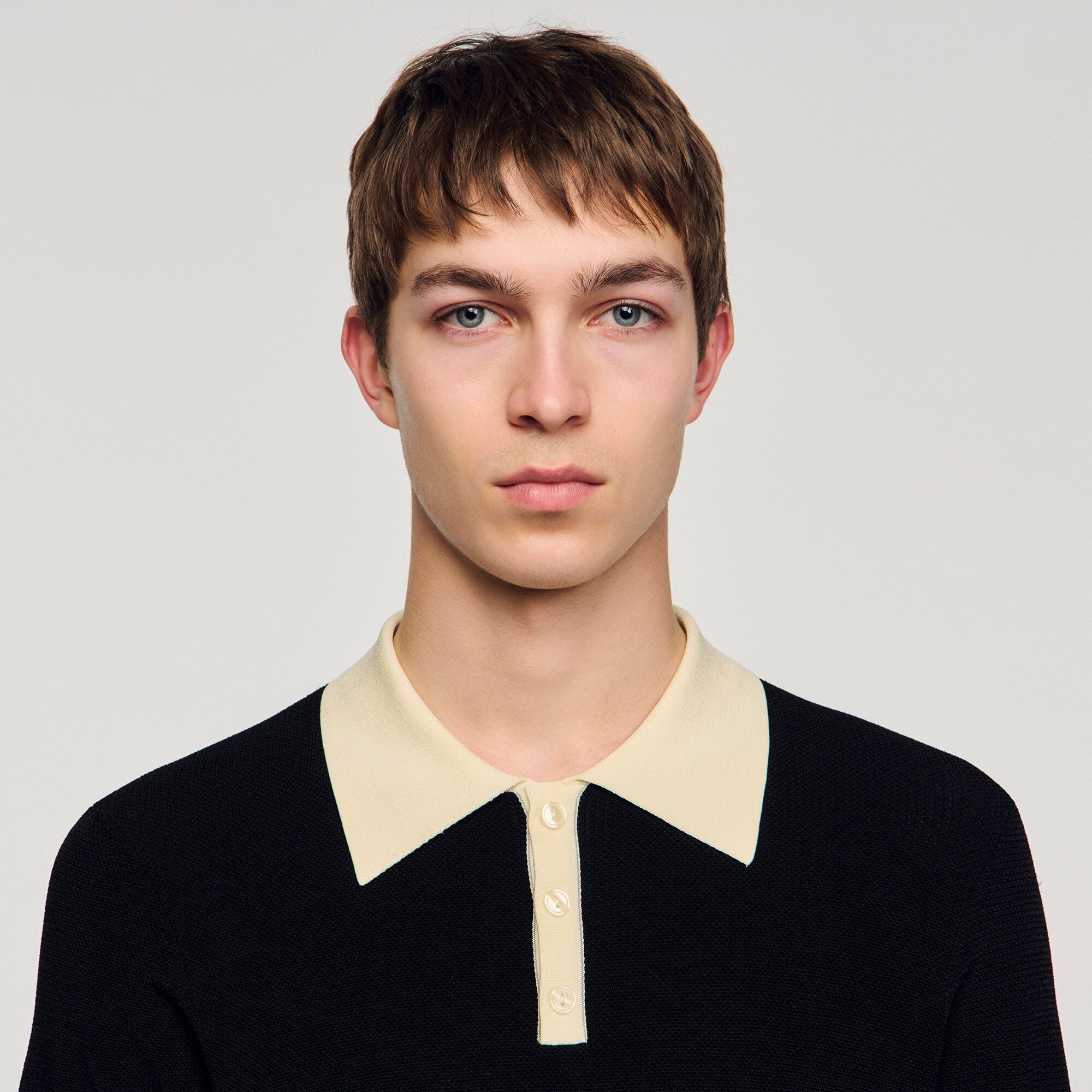 Two-tone polo shirt