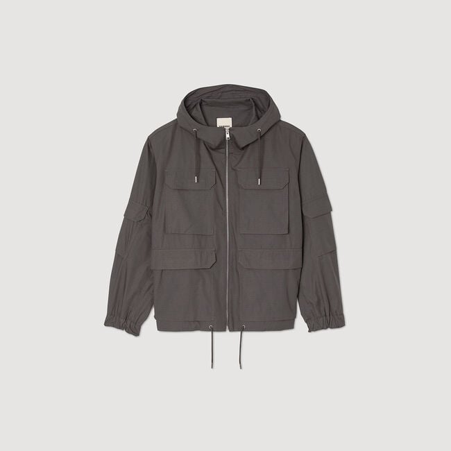 Hooded military parka