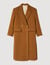 Straight-cut brushed wool coat
