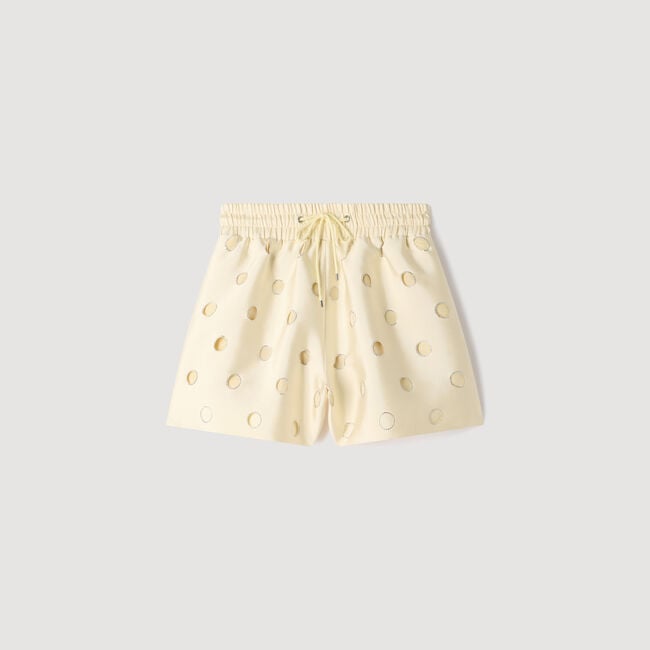 Distressed rhinestone shorts
