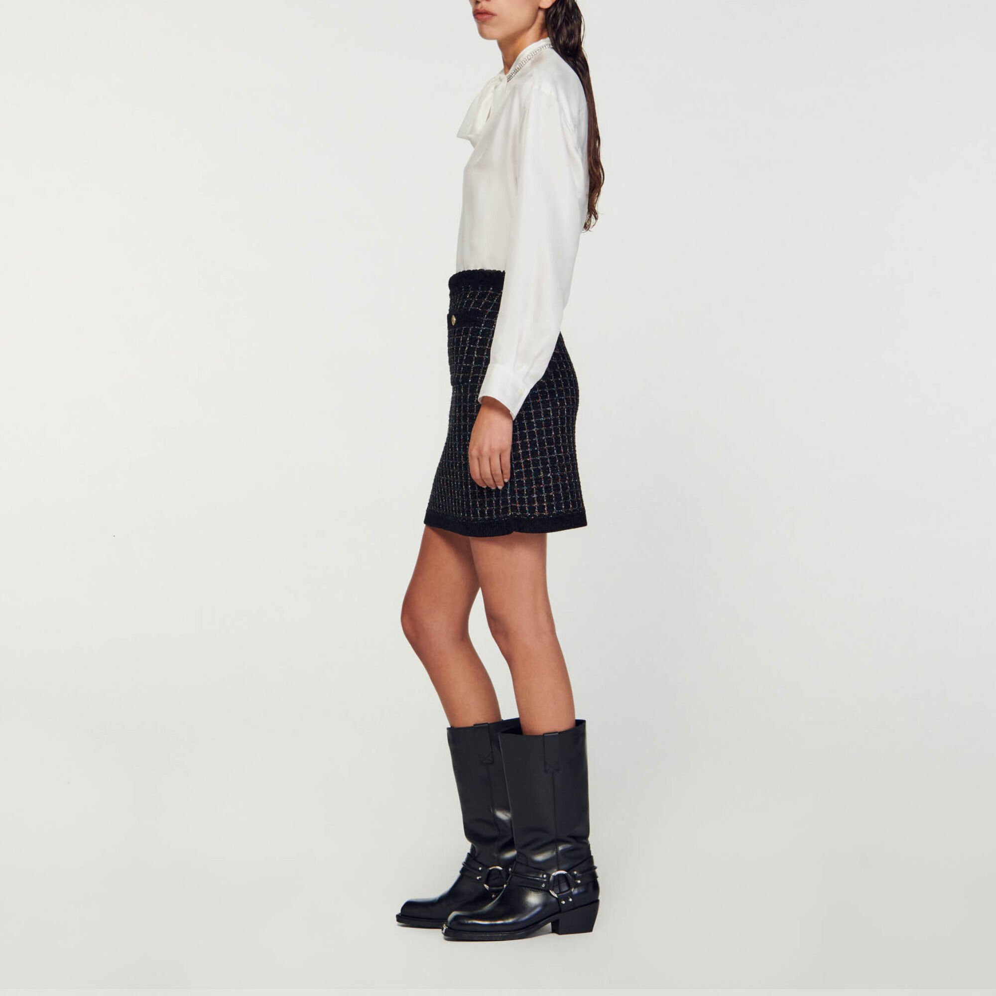 Textured knit skirt 