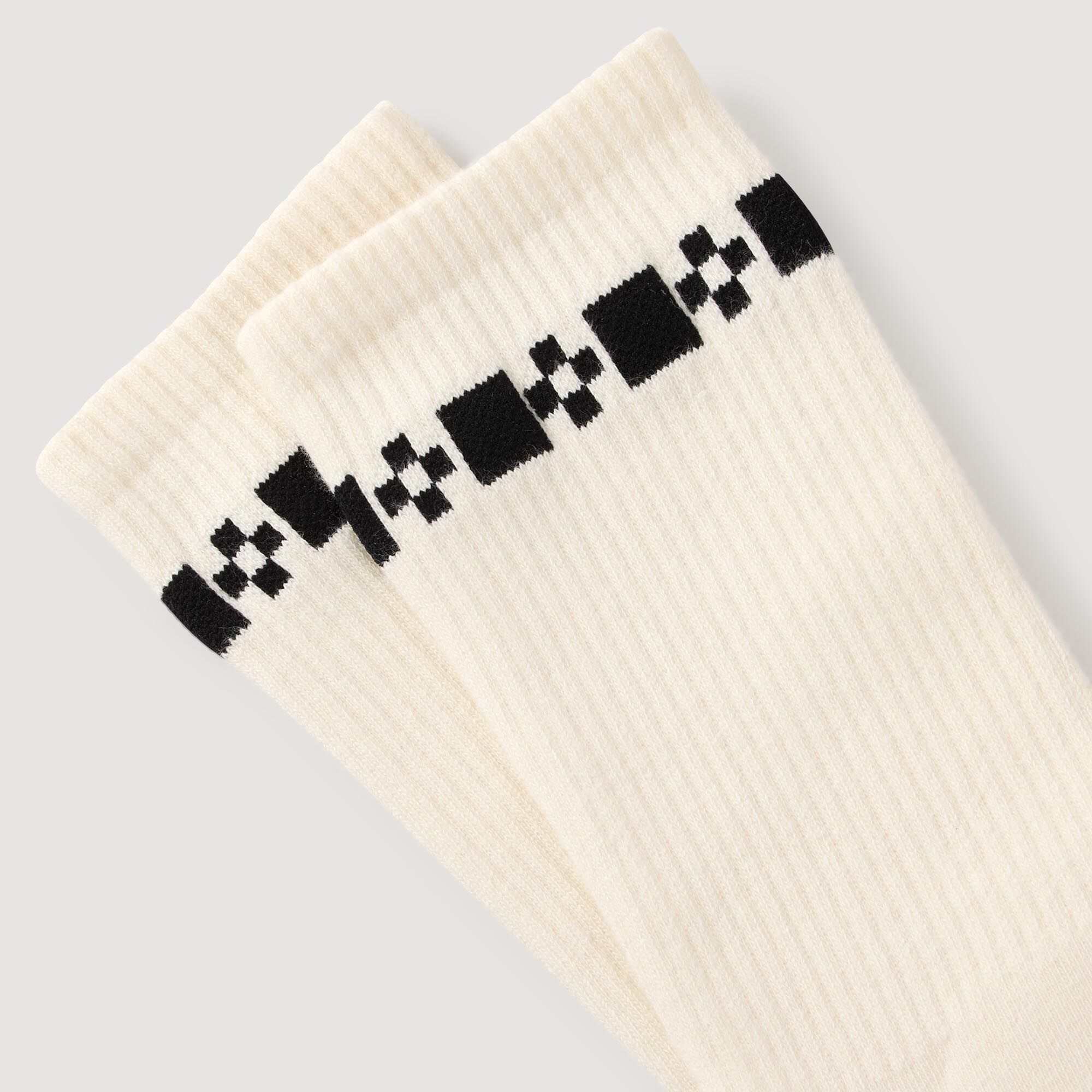 Cross signature embroidered socks