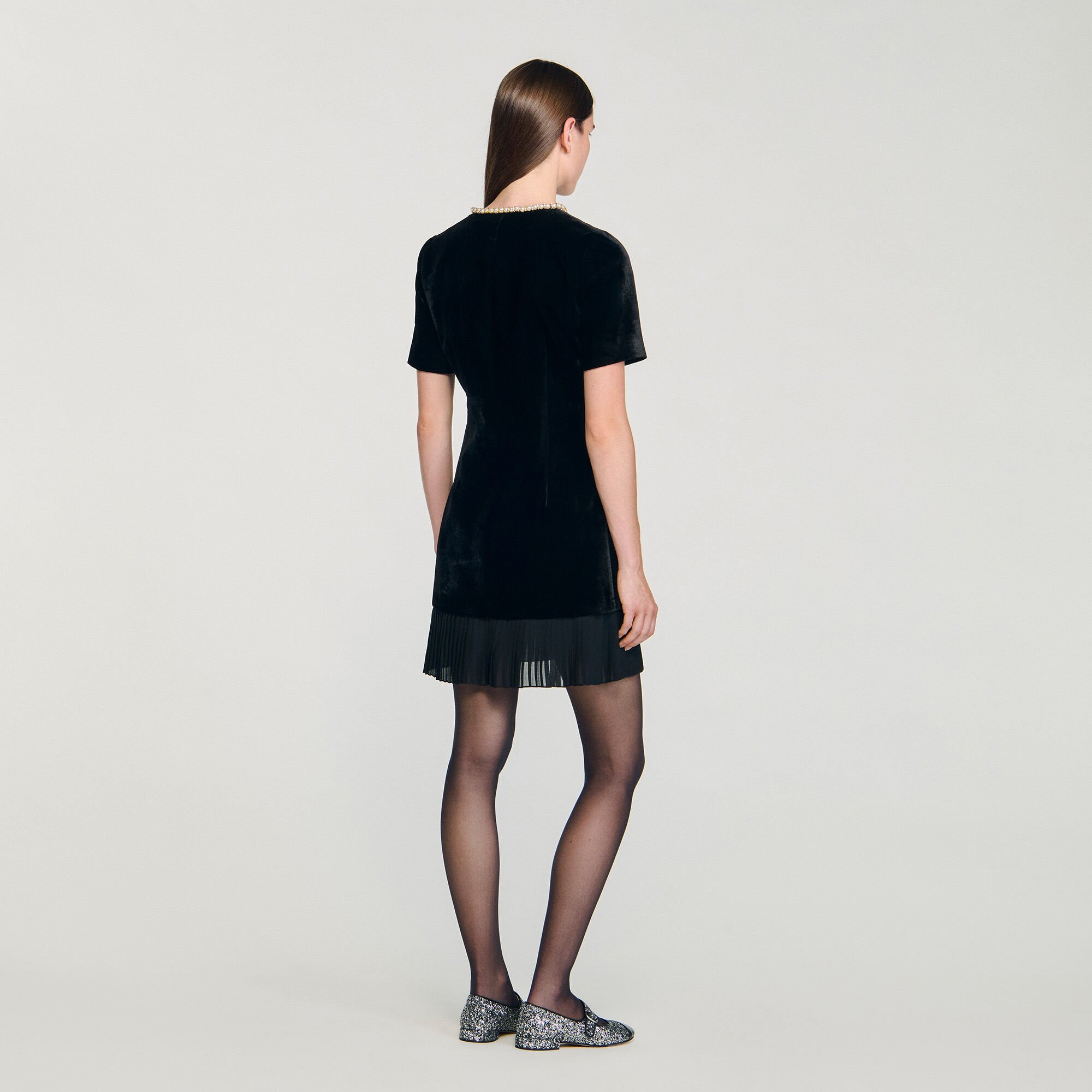 Mini velvet dress