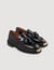 Thick-soled leather loafers
