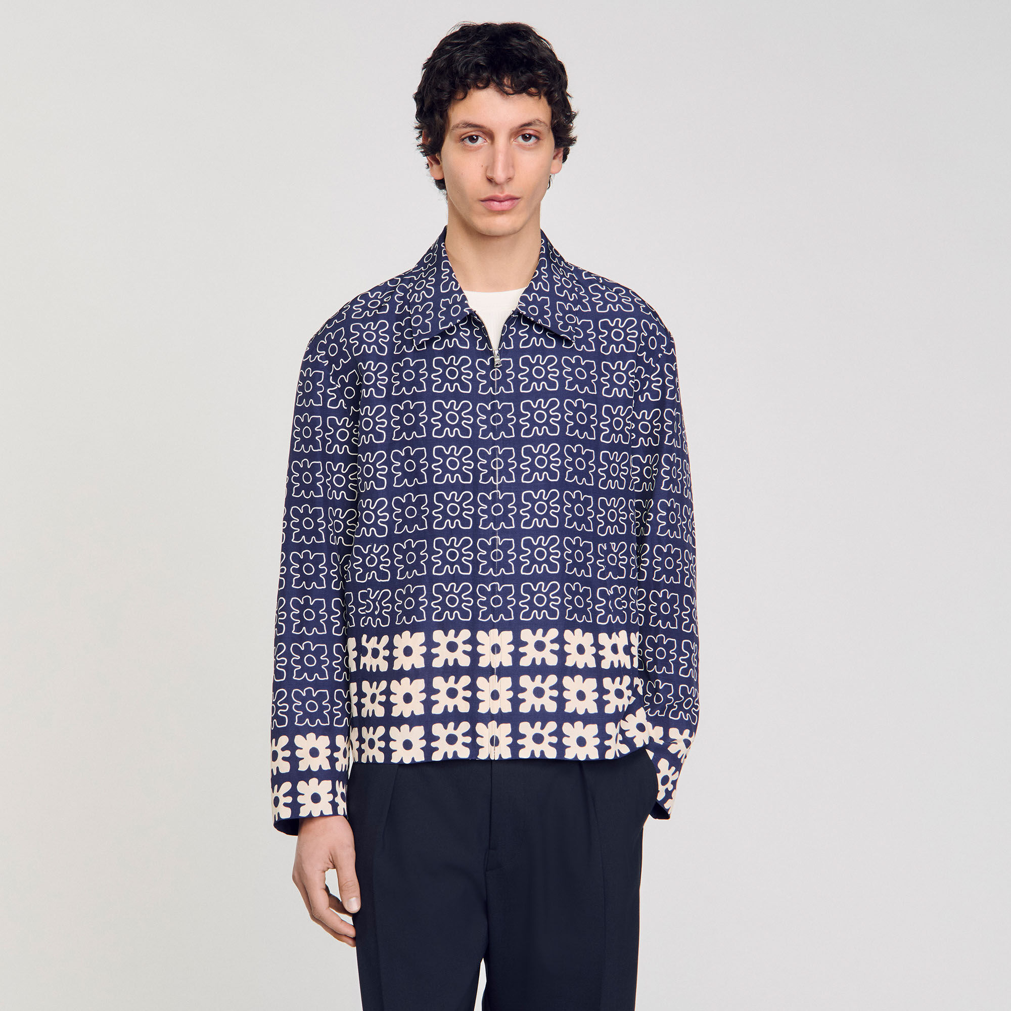 Jacket with floral motif