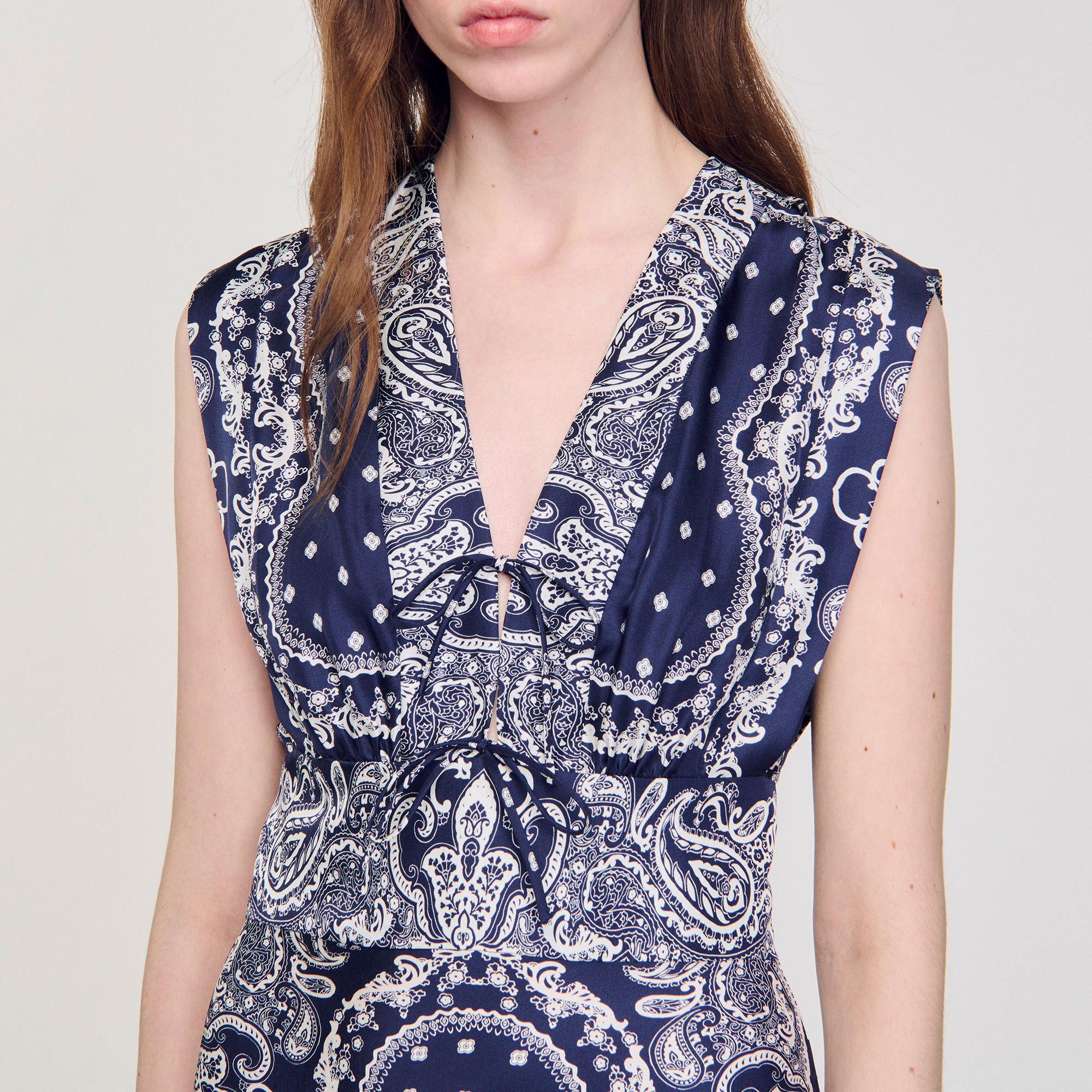 Bandana-print maxi dress