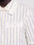 Striped cropped shirt with lace trim