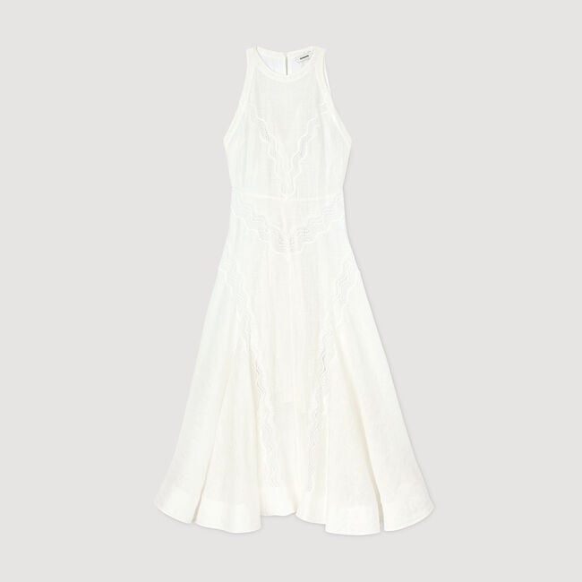 Lace trim maxi dress