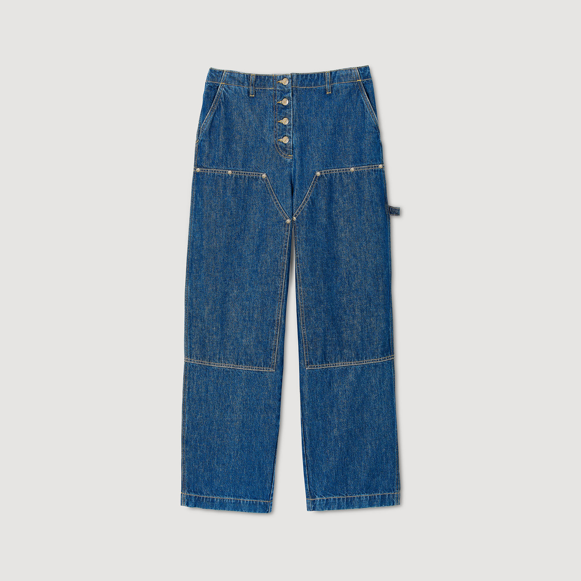 Carpenter jeans blue For Women | Sandro Paris
