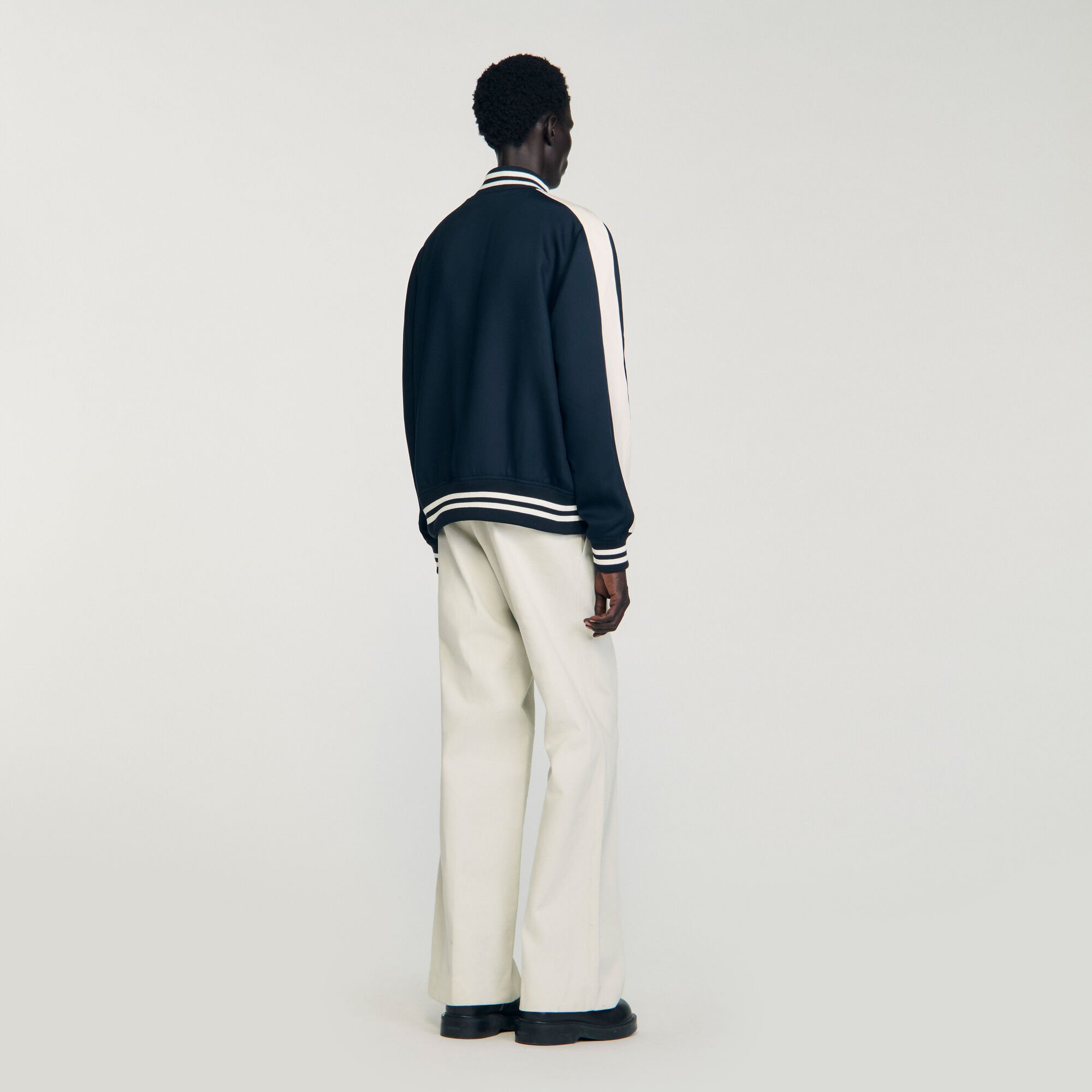 Zip-up varsity jacket
