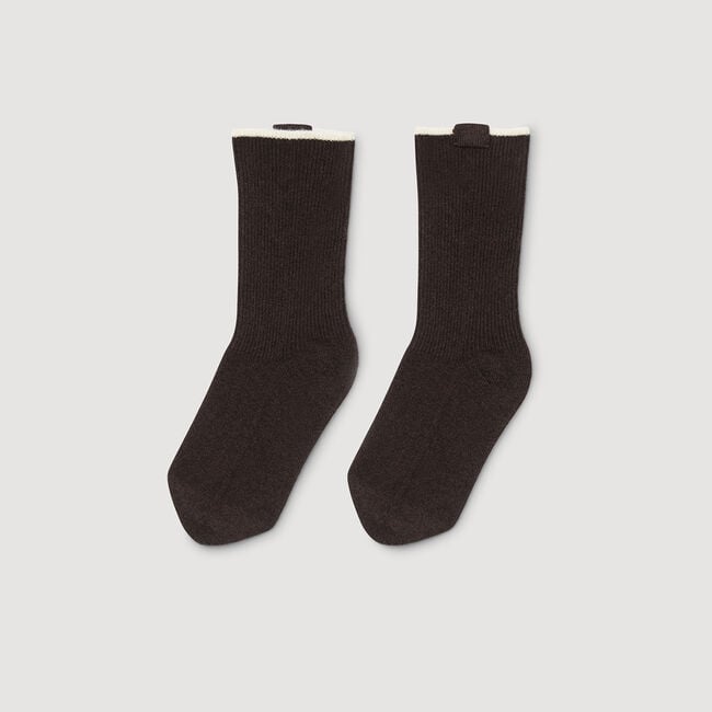 Two-tone knee-high socks