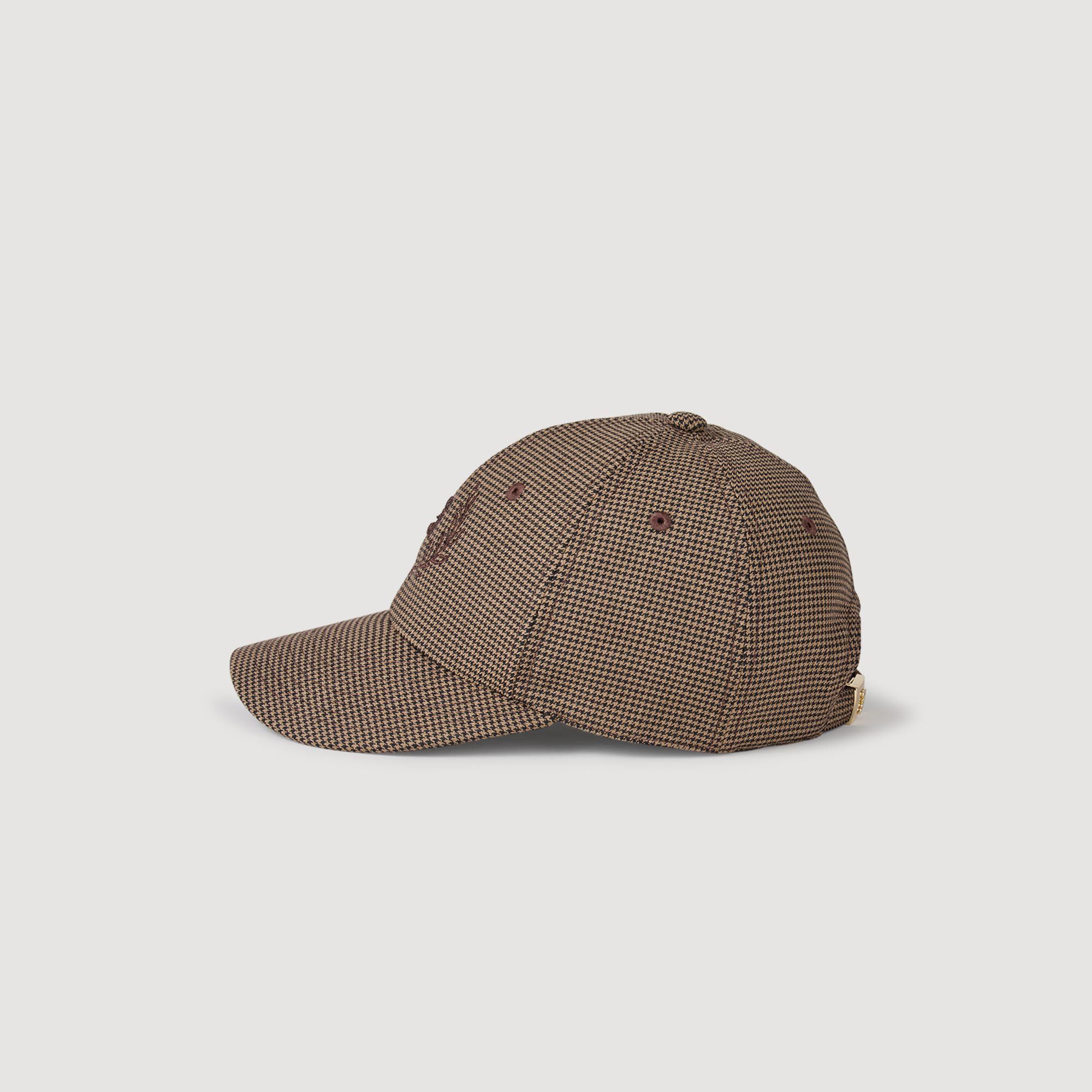 Sandro Paris Green Plaid Baseball Hat Sandro_SHABO01181-4709_H_1.jpg main image 2