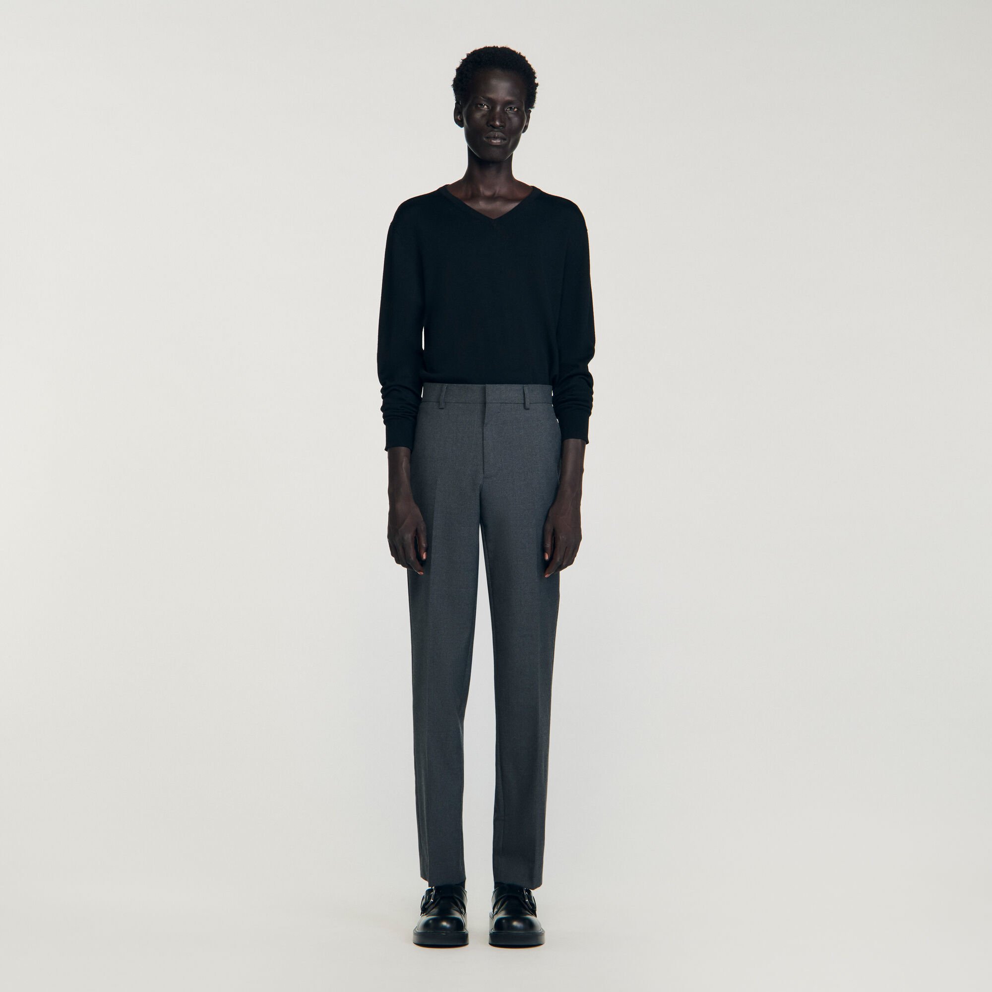 Virgin wool suit trousers